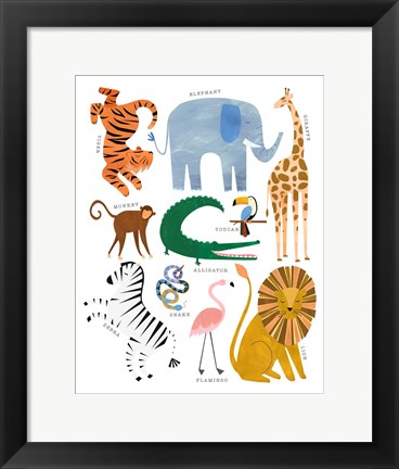Framed Animal Chart Print