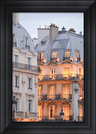 Framed Golden Glow in The City of Light Print