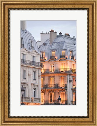 Framed Golden Glow in The City of Light Print