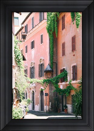 Framed Pink Buildings in Rome Print