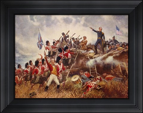 Framed Andrew Jackson at the Battle of New Orleans Print
