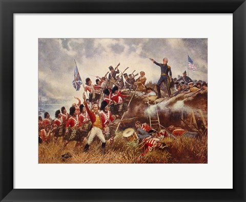 Framed Andrew Jackson at the Battle of New Orleans Print