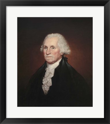 Framed President George Washington Print