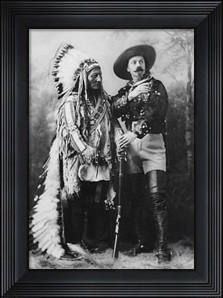 Framed Buffalo Bill and Sitting Bull in 1897 Print