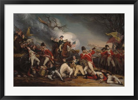 Framed Death of General Mercer at the Battle of Princeton Print