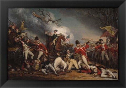 Framed Death of General Mercer at the Battle of Princeton Print