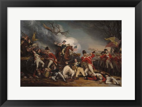 Framed Death of General Mercer at the Battle of Princeton Print