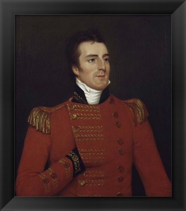 Framed Arthur Wellesley, Duke of Wellington, as a Major General in 1804 Print