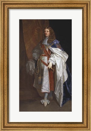 Framed Edward Montagu the First Earl of Sandwich, by Sir Peter Lely Print