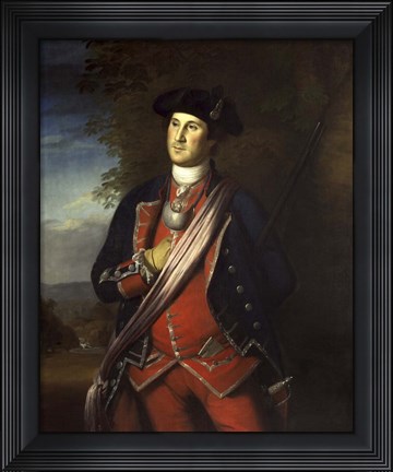 Framed George Washington as a Colonel during The French and Indian War Print