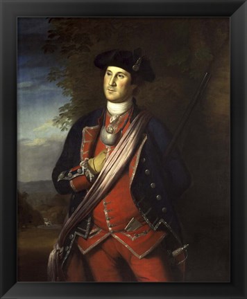 Framed George Washington as a Colonel during The French and Indian War Print