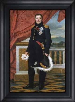 Framed French General and Statesman Etienne Maurice Gerard Print