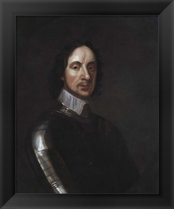 Framed English Military and Political leader Oliver Cromwell Print