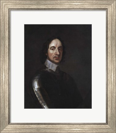 Framed English Military and Political leader Oliver Cromwell Print