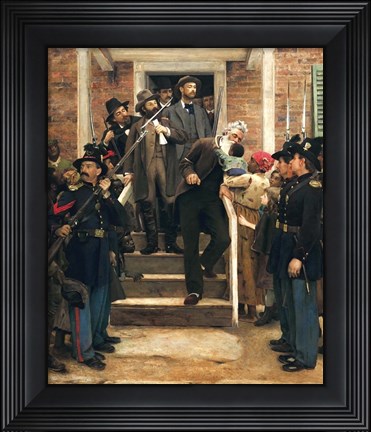Framed Abolitionist John Brown descending stairs from the County Jail Print