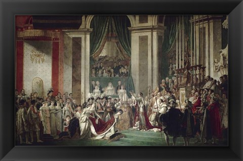 Framed Coronation of Emperor Napoleon I and Empress Josephine, Notre Dame Cathedral Print