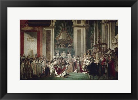 Framed Coronation of Emperor Napoleon I and Empress Josephine, Notre Dame Cathedral Print