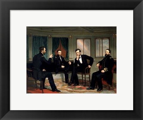 Framed Historic Meeting of the Union High Command during The American Civil War Print