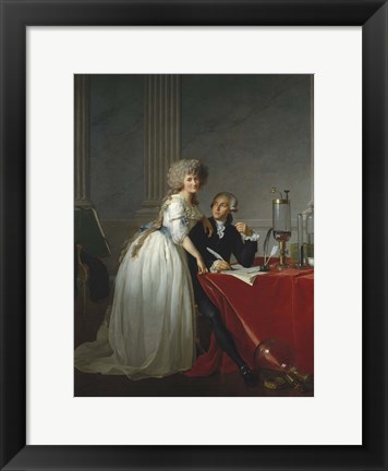 Framed Antoine-Laurent de Lavoisier and his Wife Print