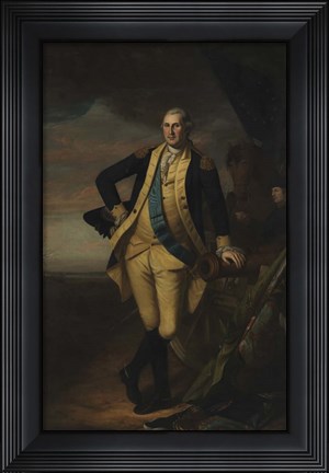 Framed George Washington after the Battle of Princeton Print