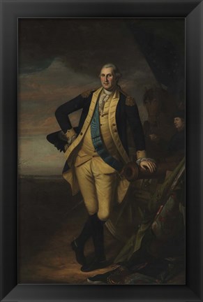 Framed George Washington after the Battle of Princeton Print