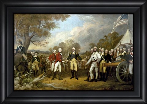 Framed Surrender of British General John Burgoyne Print
