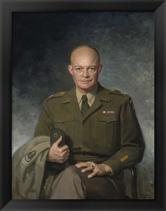 Framed Dwight D Eisenhower, 34th US President Print