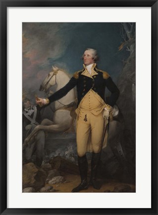 Framed General George Washington after the Battle of Assunpink Creek Print