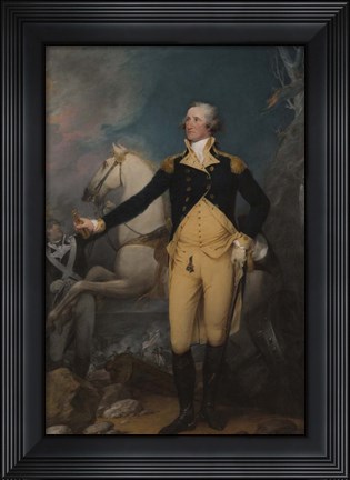 Framed General George Washington after the Battle of Assunpink Creek Print