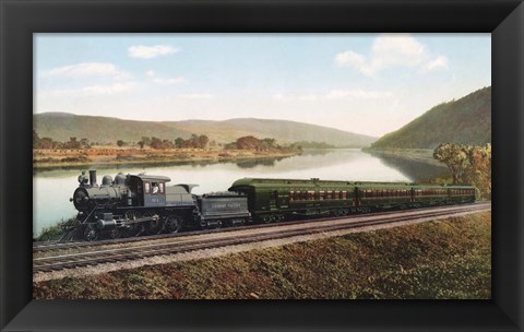 Framed Black Diamond Express Train Print