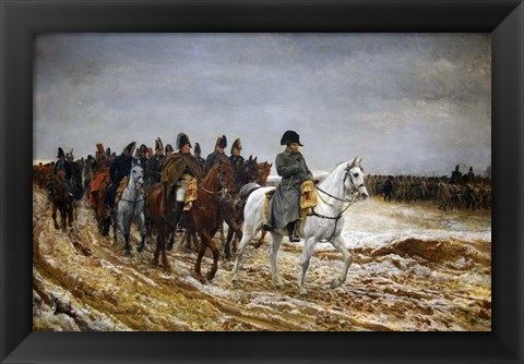 Framed Napoleon Bonaparte returning from Soissons after the Battle of Laon Print