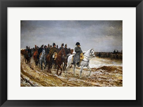 Framed Napoleon Bonaparte returning from Soissons after the Battle of Laon Print