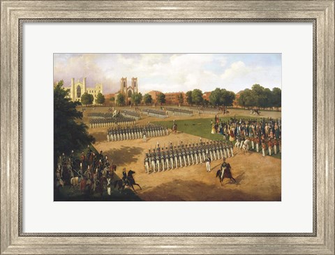 Framed Seventh Regiment assembling for review on Washington Square, New York Print