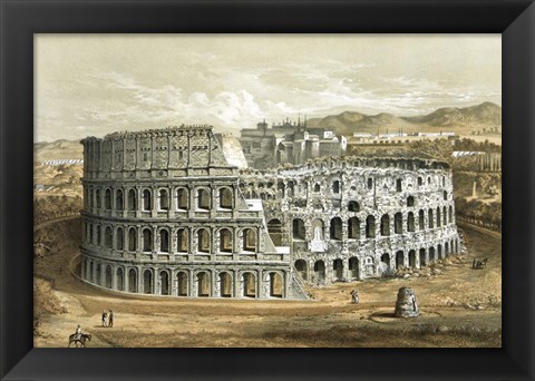 Framed Coliseum at Rome, circa 1872 Print