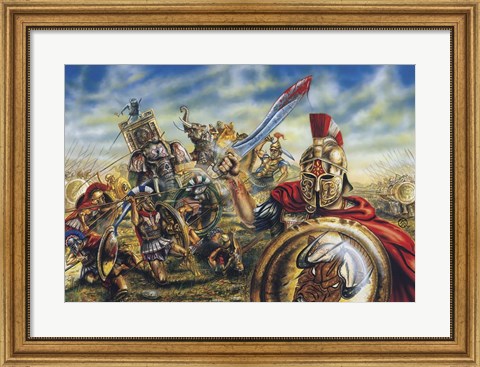 Framed Alexander the Great Generals Print