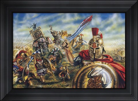 Framed Alexander the Great Generals Print