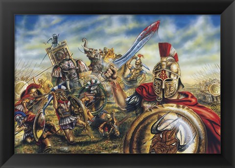 Framed Alexander the Great Generals Print