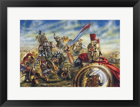 Framed Alexander the Great Generals Print