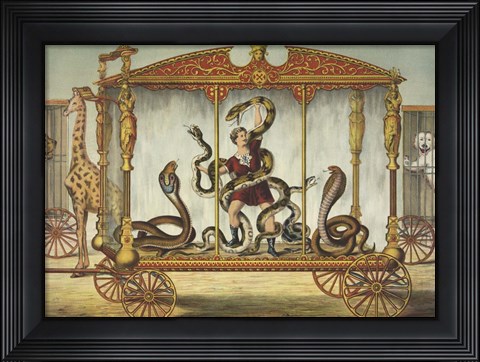 Framed Snake Wagon, circa 1874 Print