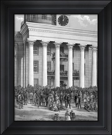 Framed Crowd at Capitol Building in Montgomery, Alabama, for the inauguration of Jefferson Davis Print