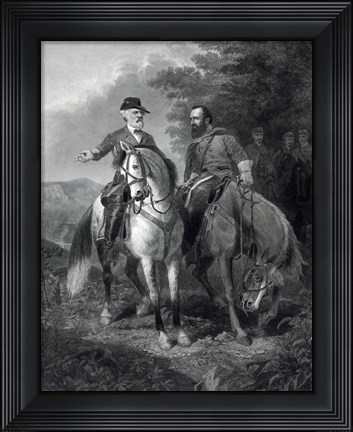 Framed Last Meeting of Generals Robert E Lee &amp; Stonewall Jackson, circa 1863 Print