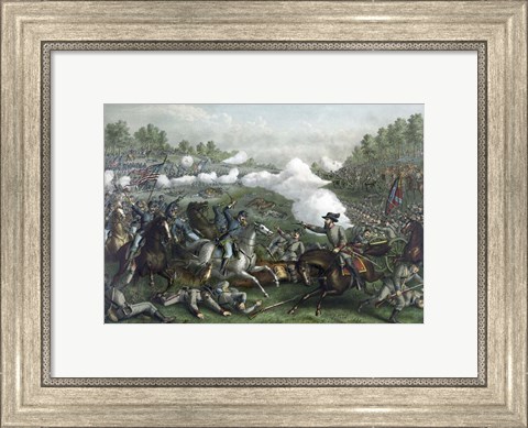 Framed Third Battle of Winchester, September 19, 1864 Print