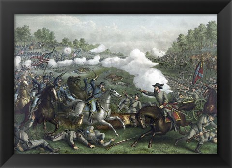 Framed Third Battle of Winchester, September 19, 1864 Print