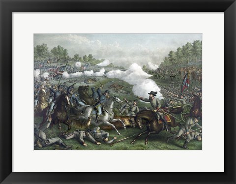 Framed Third Battle of Winchester, September 19, 1864 Print