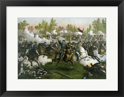 Framed Battle of Cedar Creek, circa 1864 Print