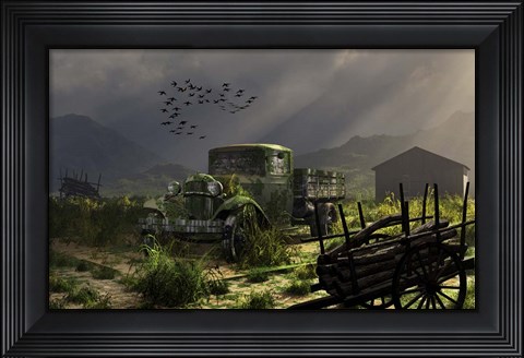 Framed Abandoned Run-Down Farm Print