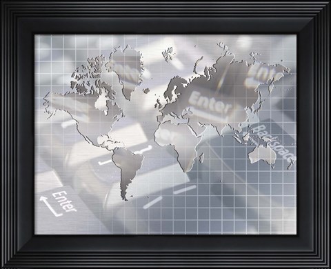 Framed Technology Composition Print