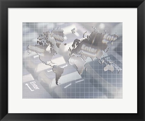 Framed Technology Composition Print