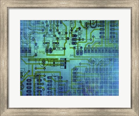 Framed Printed Circuit Technology Print