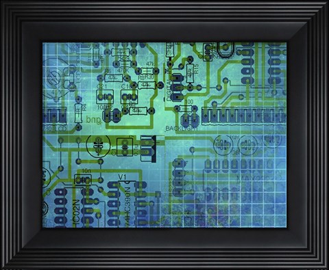 Framed Printed Circuit Technology Print